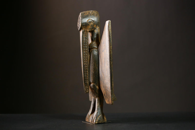 Antique Wooden Senufo Bird Statue Exquisite Tribal Artwork for Unique Home Decor and Traditional Cultural Sculpture Display Piece-G4388