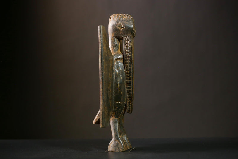 Antique Wooden Senufo Bird Statue Exquisite Tribal Artwork for Unique Home Decor and Traditional Cultural Sculpture Display Piece-G4388