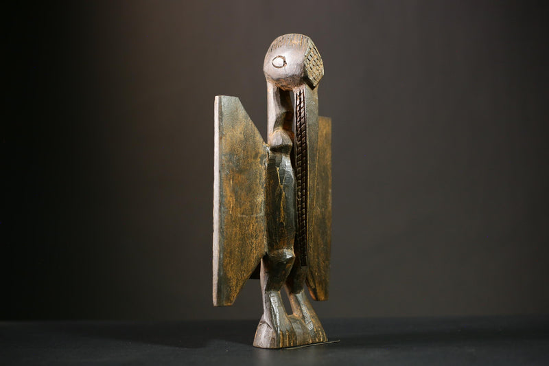 Antique Wooden Senufo Bird Statue Exquisite Tribal Artwork for Unique Home Decor and Traditional Cultural Sculpture Display Piece-G4387