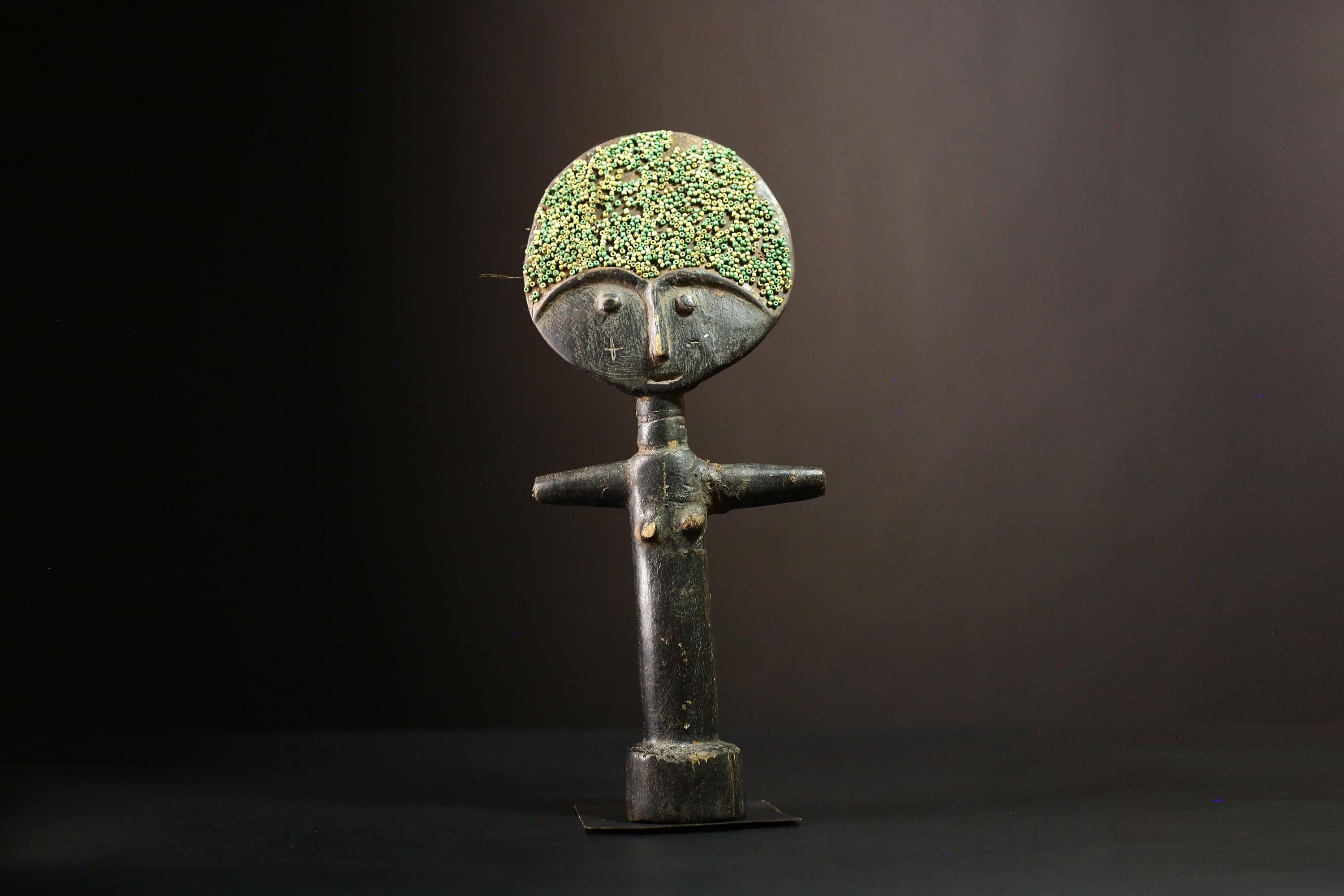 African Ashanti Akuaba Doll | Hand Carved Wood Art | Unique Fertility Gift | Ethnic Home Decor | Authentic Tribal Collectible-G1254