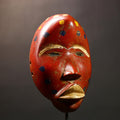African Antique Dan Zakpai Wooden Mask Tribal Art | Unique Wall Hanging Decor | Authentic Ethnic Face Sculpture Collectible-G4583