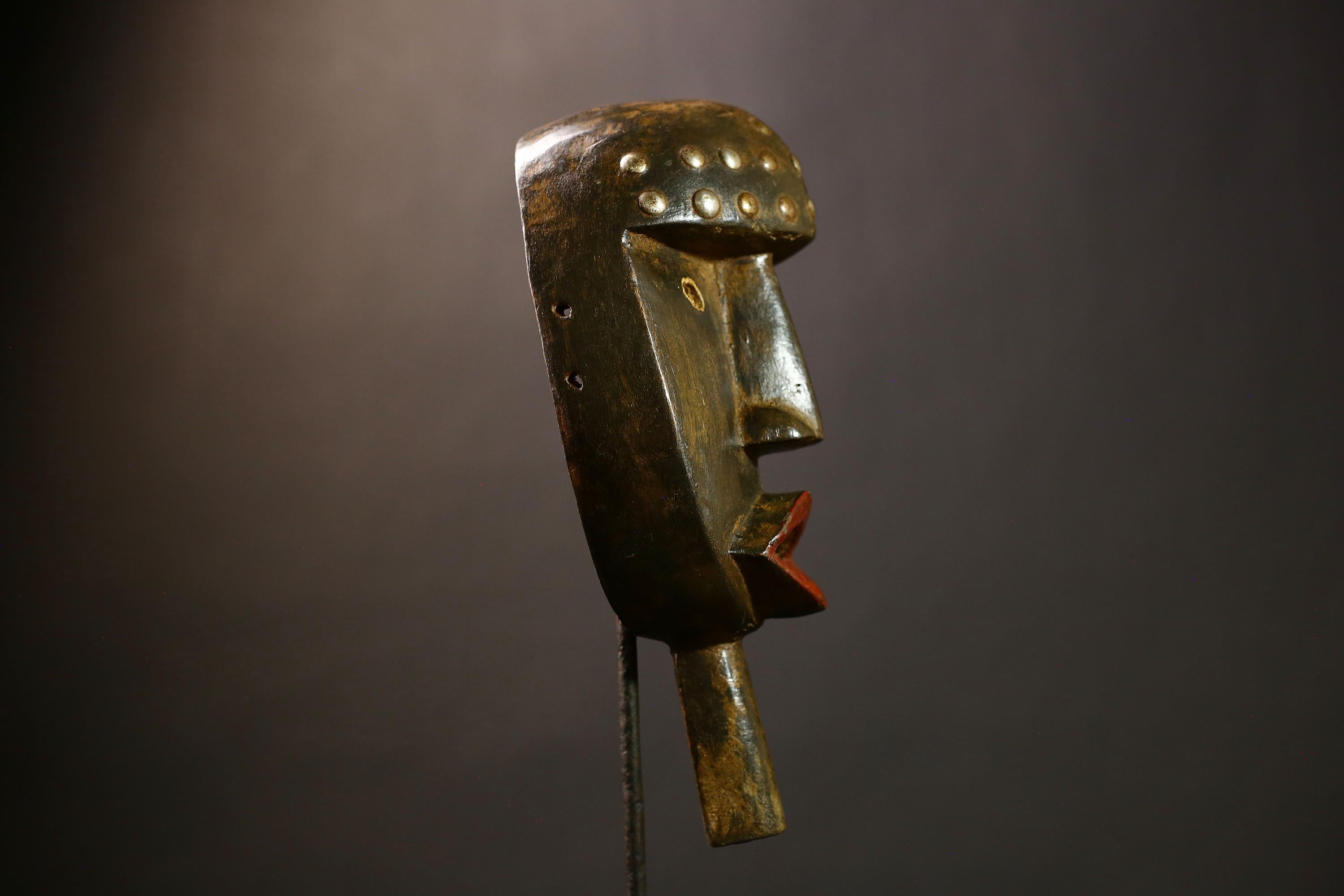 African Vintage Mask | Fang Tribe | Gabon Traditional Style | Wooden Wall Decor | Ethnic African Mask | Authentic Cultural Hanging-G4572