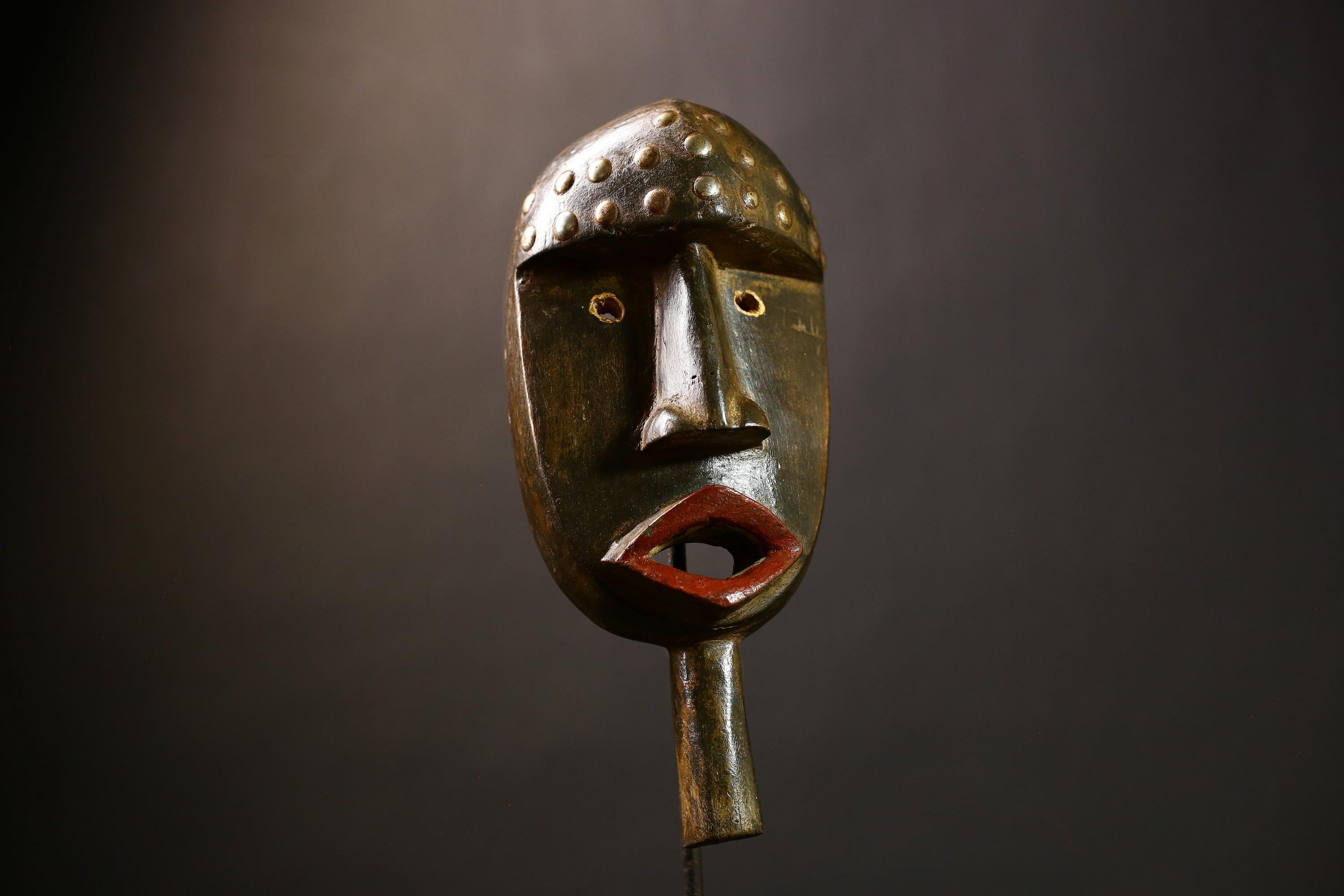 African Vintage Mask | Fang Tribe | Gabon Traditional Style | Wooden Wall Decor | Ethnic African Mask | Authentic Cultural Hanging-G4572