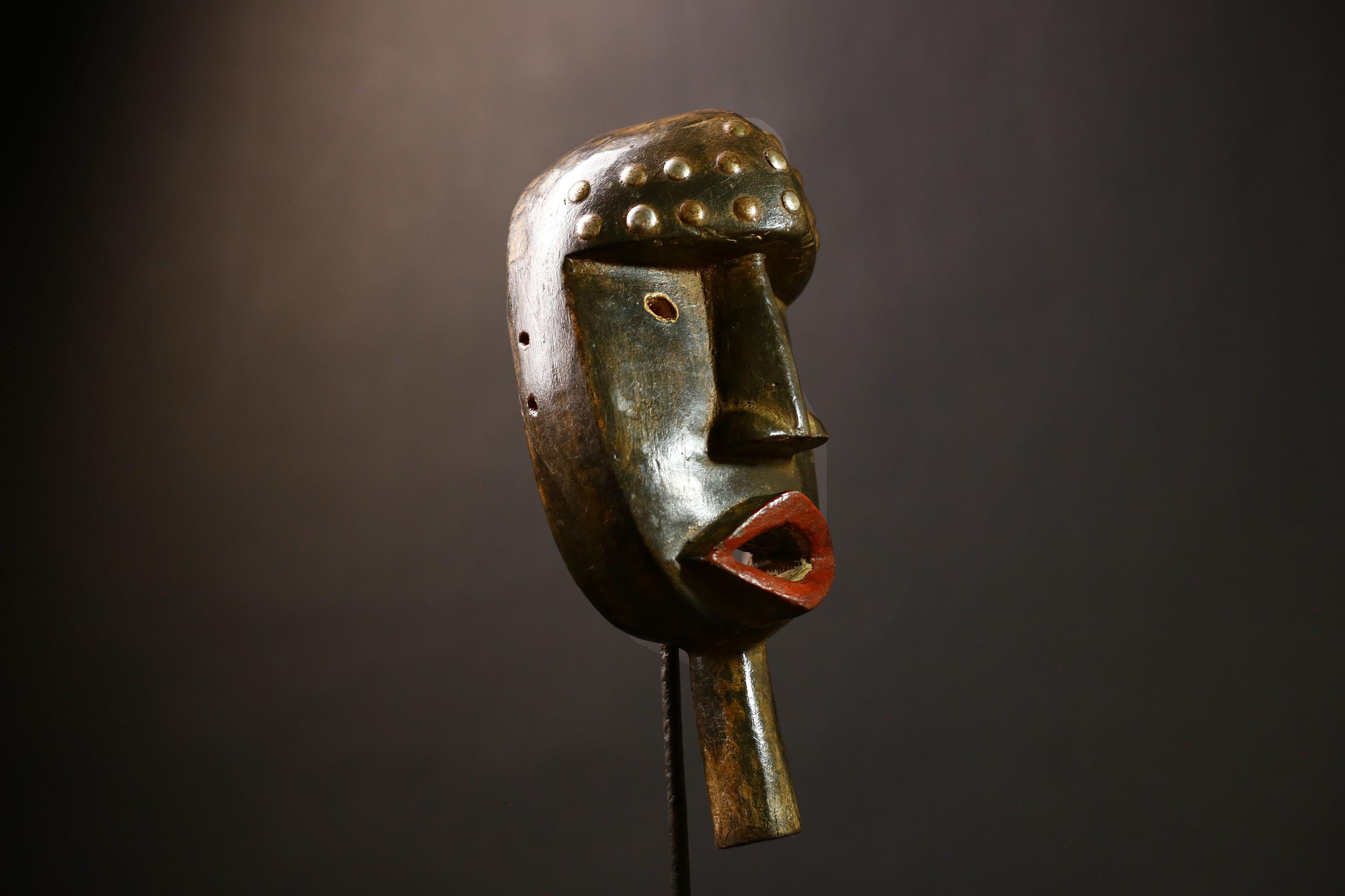 African Vintage Mask | Fang Tribe | Gabon Traditional Style | Wooden Wall Decor | Ethnic African Mask | Authentic Cultural Hanging-G4572