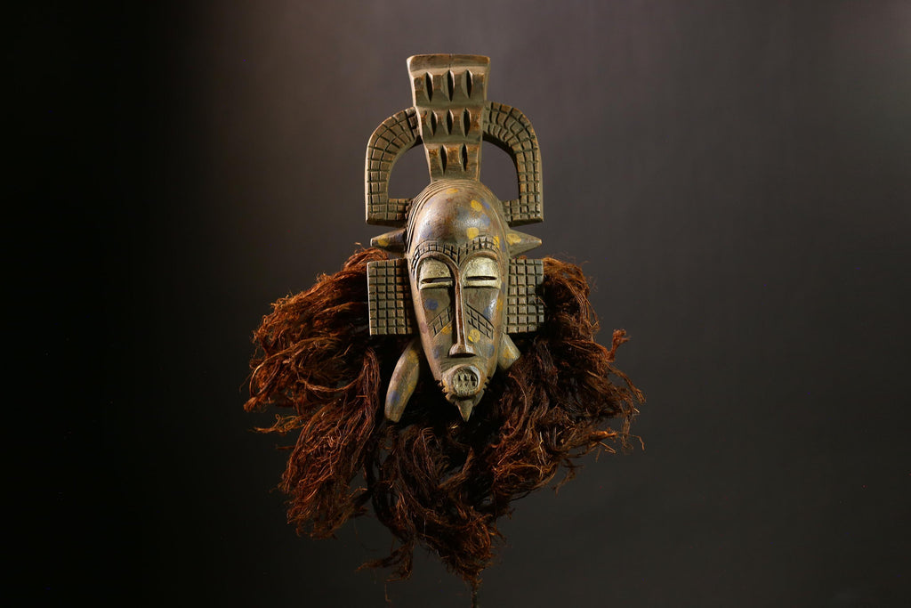 African Senufo Mask | Unique Wooden Wall Art | Handcrafted Tribal Sculpture | Ethnic African Home Decor | Authentic Cultural Piece-G4421