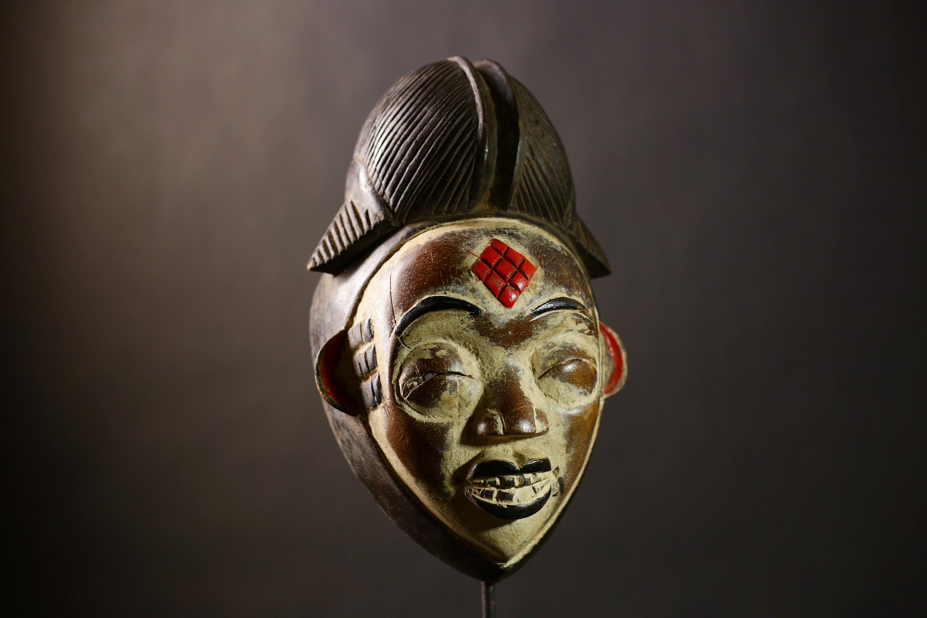 African Puno Okuyi Gabon Tribal Wall Mask | Eclectic Home Décor | Vintage Art Piece | Unique Gift | Cultural Wall Hanging -G4408