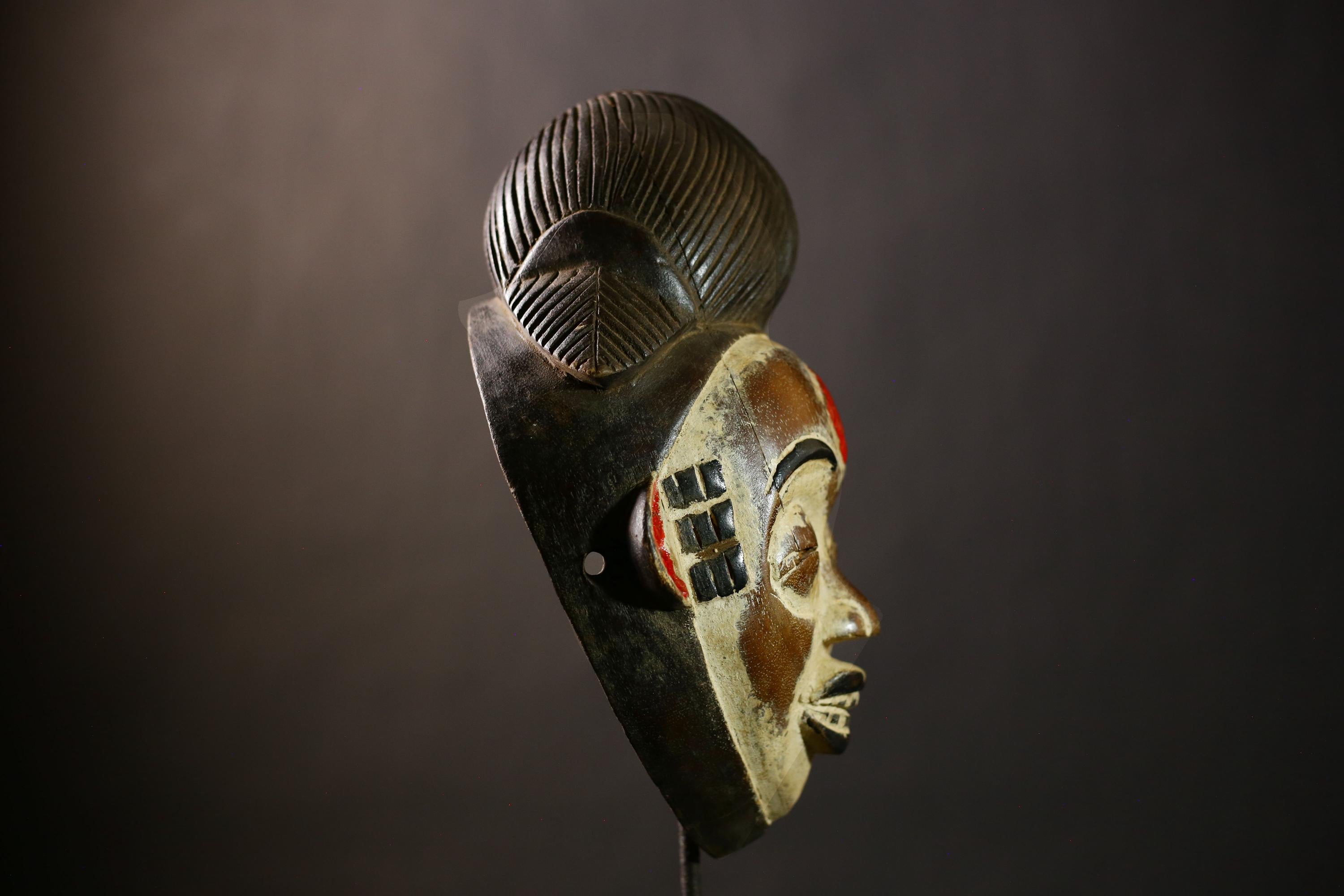 African Puno Okuyi Gabon Tribal Wall Mask | Eclectic Home Décor | Vintage Art Piece | Unique Gift | Cultural Wall Hanging -G4408