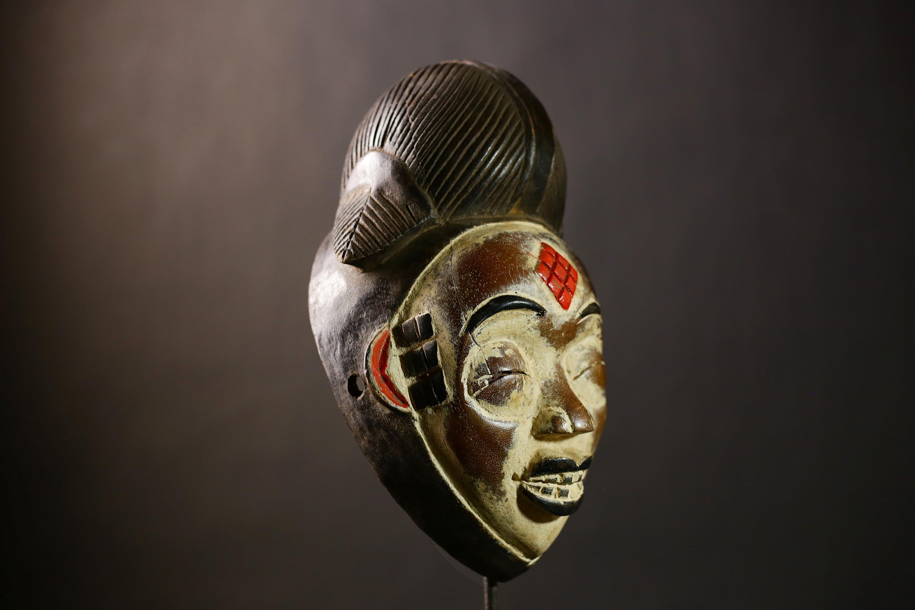 African Puno Okuyi Gabon Tribal Wall Mask | Eclectic Home Décor | Vintage Art Piece | Unique Gift | Cultural Wall Hanging -G4408