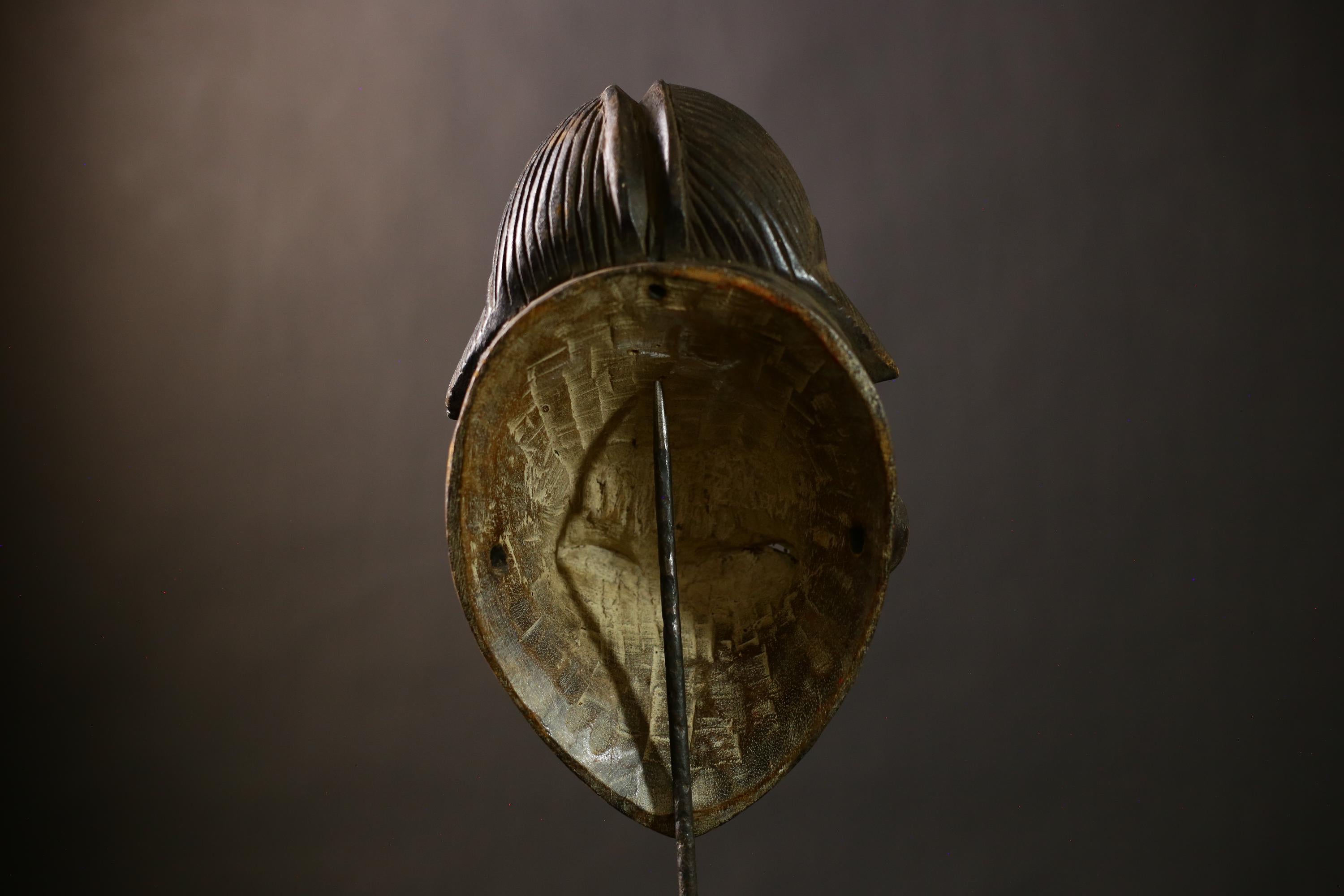 African Puno Okuyi Gabon Tribal Wall Mask | Eclectic Home Décor | Vintage Art Piece | Unique Gift | Cultural Wall Hanging -G4408
