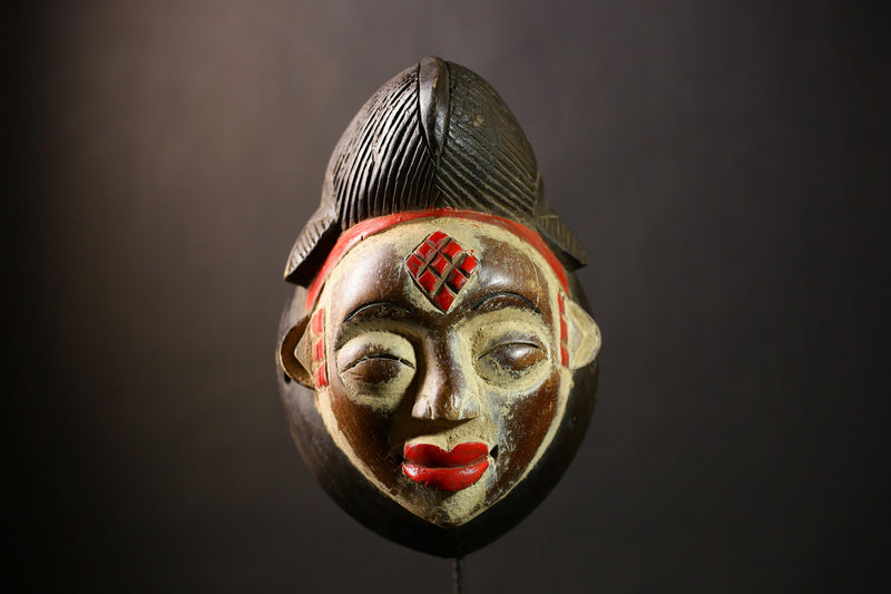 African Mask Wall Art Decor Unique Gabon Sculpture Ethnic Home Accent Piece | Handmade Wall Decor | Cultural Home ArtG4397