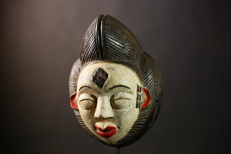 Stunning African Mask Wall Art Decor Unique Gabon Sculpture Ethnic Home Accent | Handmade Wall Decor | Artisan Home Accent-G4396