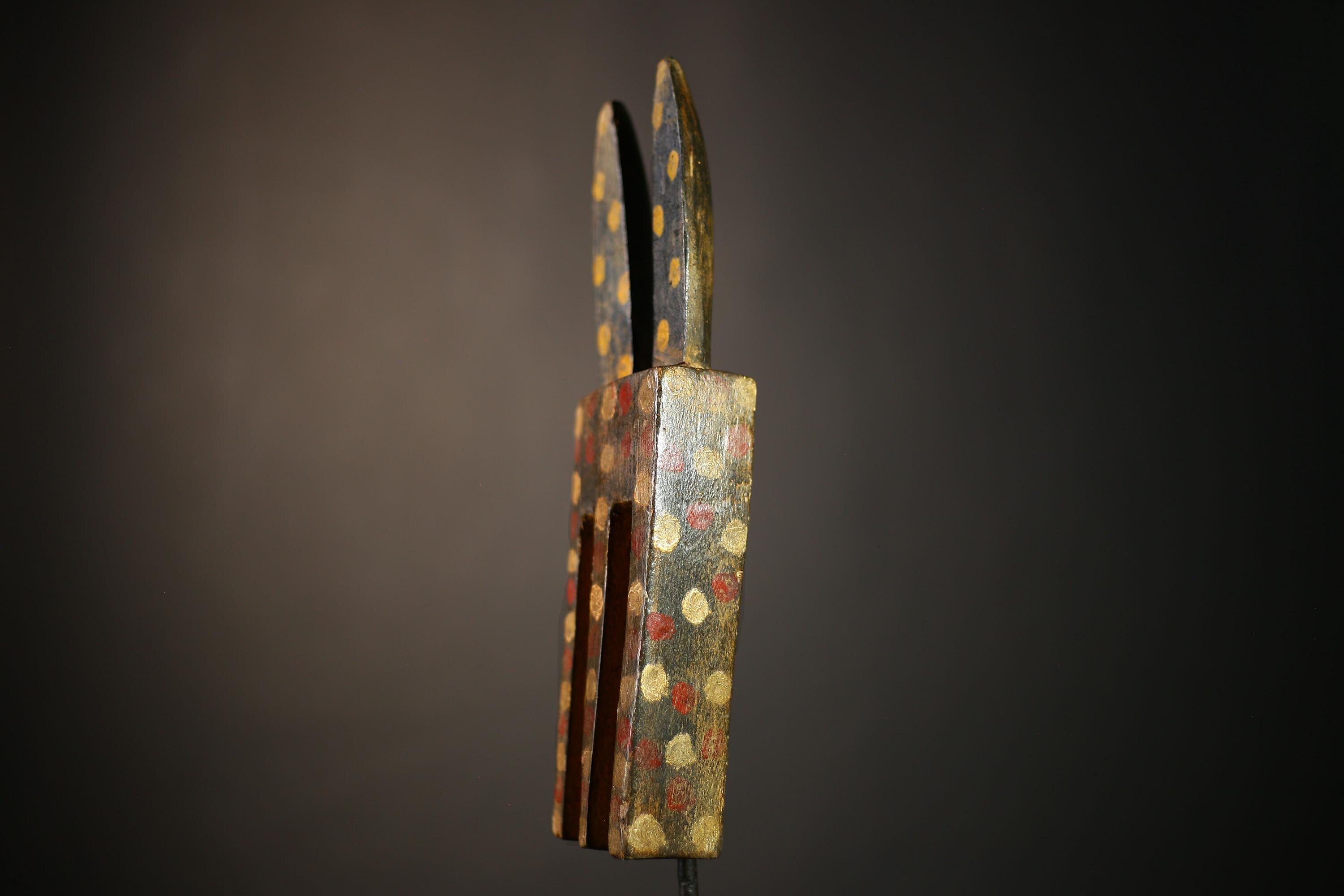 African Wood Mask Antelope BOBO Tribal Face Mask Unique Wall Art Decor | Handcrafted Cultural Accent | Ethnic Home Decor Piece-G4600