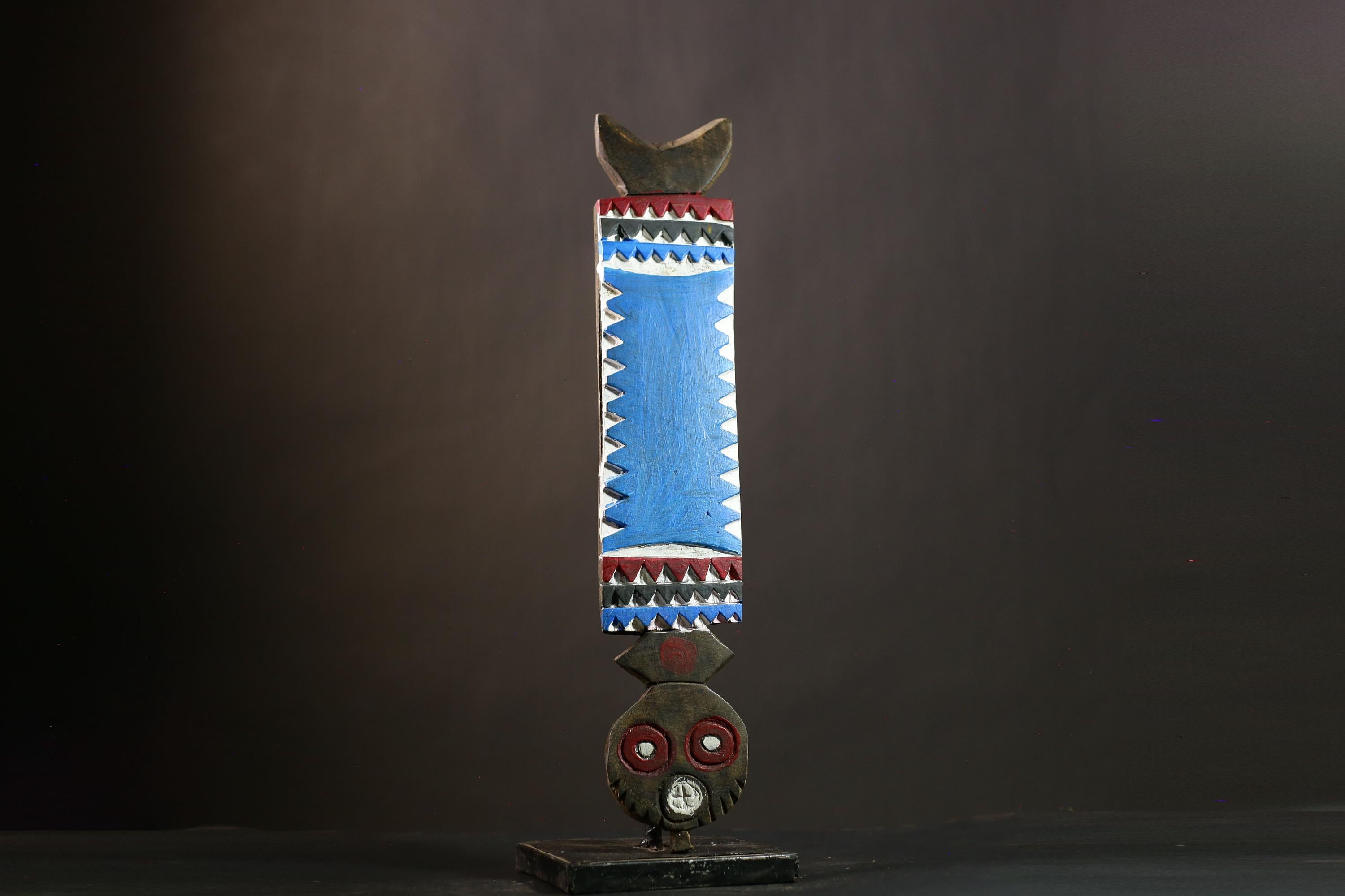 African Bwa Owl Mask | Carved Wood Tribal Art from Burkina Faso | Unique Home Decor | Artisan Mask for Collectors | Cultural Gift-G1273