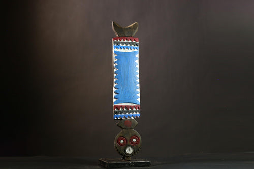 African Bwa Owl Mask | Carved Wood Tribal Art from Burkina Faso | Unique Home Decor | Artisan Mask for Collectors | Cultural Gift-G1273
