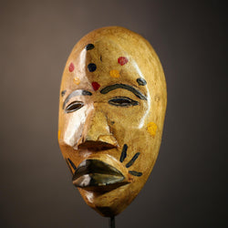 African Antique Dan Mask | Handcrafted Wall Hanging | Ethnic Home Decor | Unique Art Collectible | Cultural Gift Idea for Home-G4615