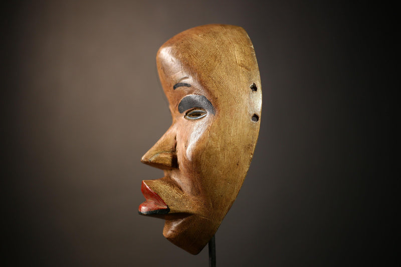 African Antique Dan Mask | Handcrafted Wall Hanging | Ethnic Home Decor | Unique Art Collectible | Cultural Gift Idea for Home-G4614