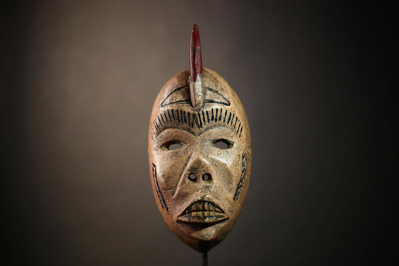 African Antique Mask | Handcrafted Wall Decor | Ethnic Home Art | Wooden Face Sculpture | Tribal African Face Mask | Boho Home Decor-G4613