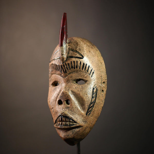 African Antique Mask | Handcrafted Wall Decor | Ethnic Home Art | Wooden Face Sculpture | Tribal African Face Mask | Boho Home Decor-G4613