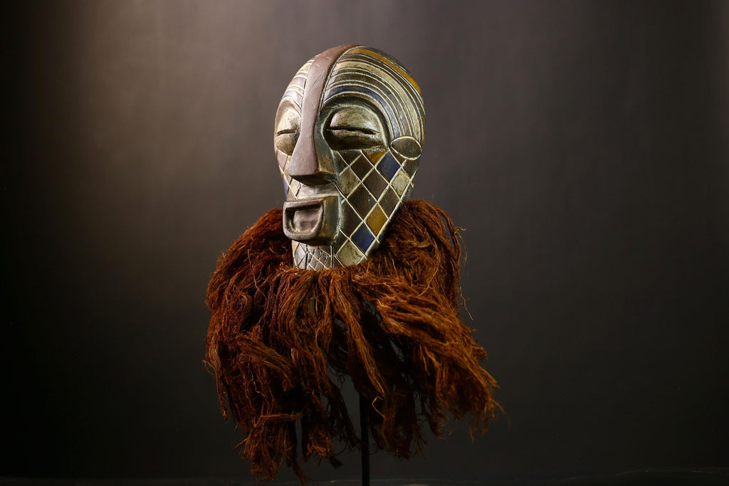 African Kifwebe Mask | Hand Carved Songye Art | Wooden Wall Hanging Decor | Unique Tribal Decor | Decorative Cultural Artwork | Home -G4435