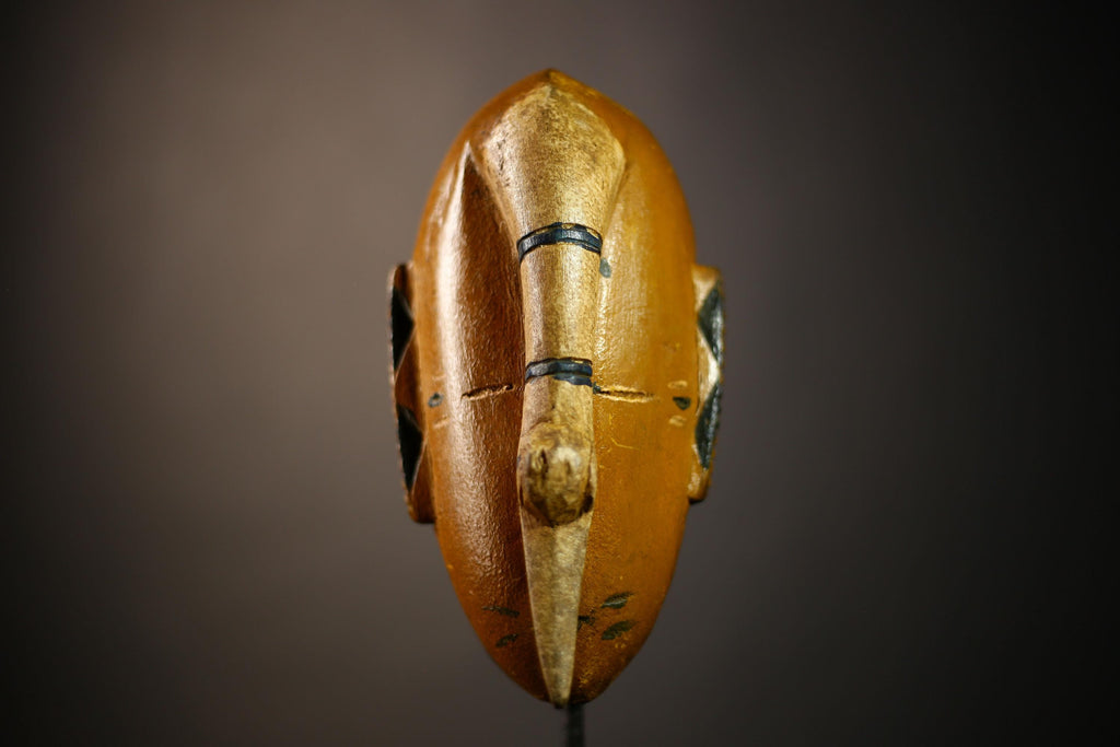 African Masks Home Decor Guro Wooden Carved Mask Unique Collectible Art Piece | Ethnic Wall Hanging | Artisan Decor Accent-G4608