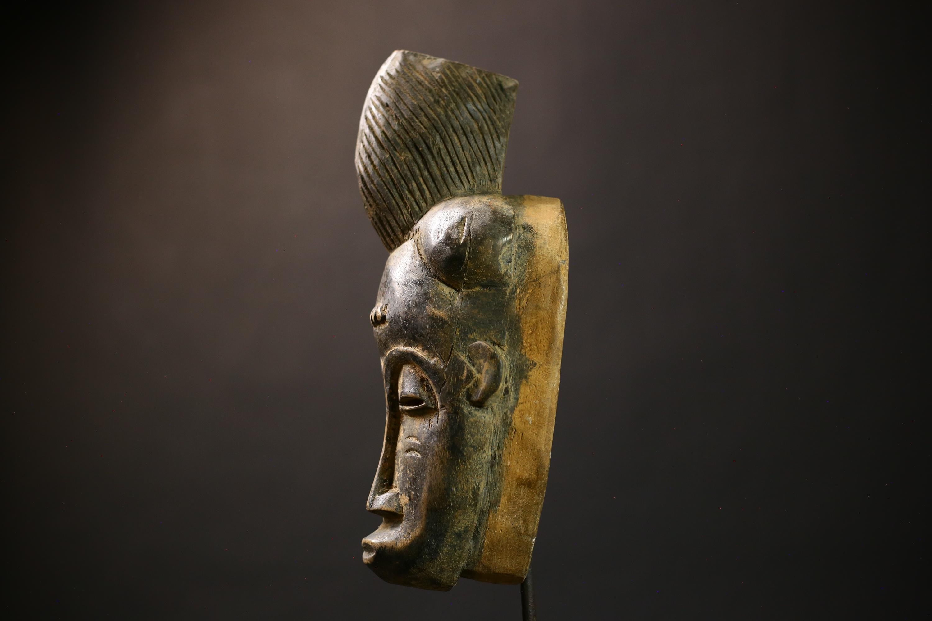 African Guro Baule Wood Mask | Hand-Carved Vintage Decor | Unique Wall Hanging Art | Ethnic Home Decoration -G1780