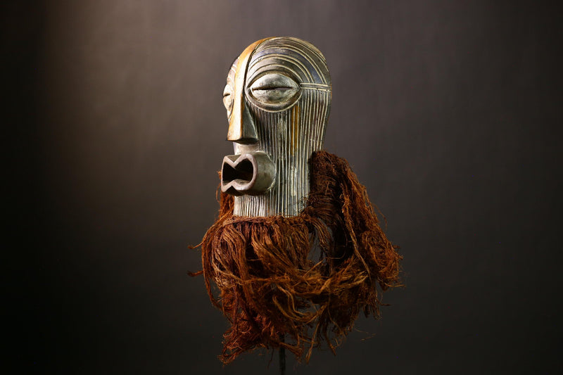 Handcrafted African Songye Mask | Unique Wooden Art | Decorative Wall Decor | Collectible Tribal Piece for Home-G4450