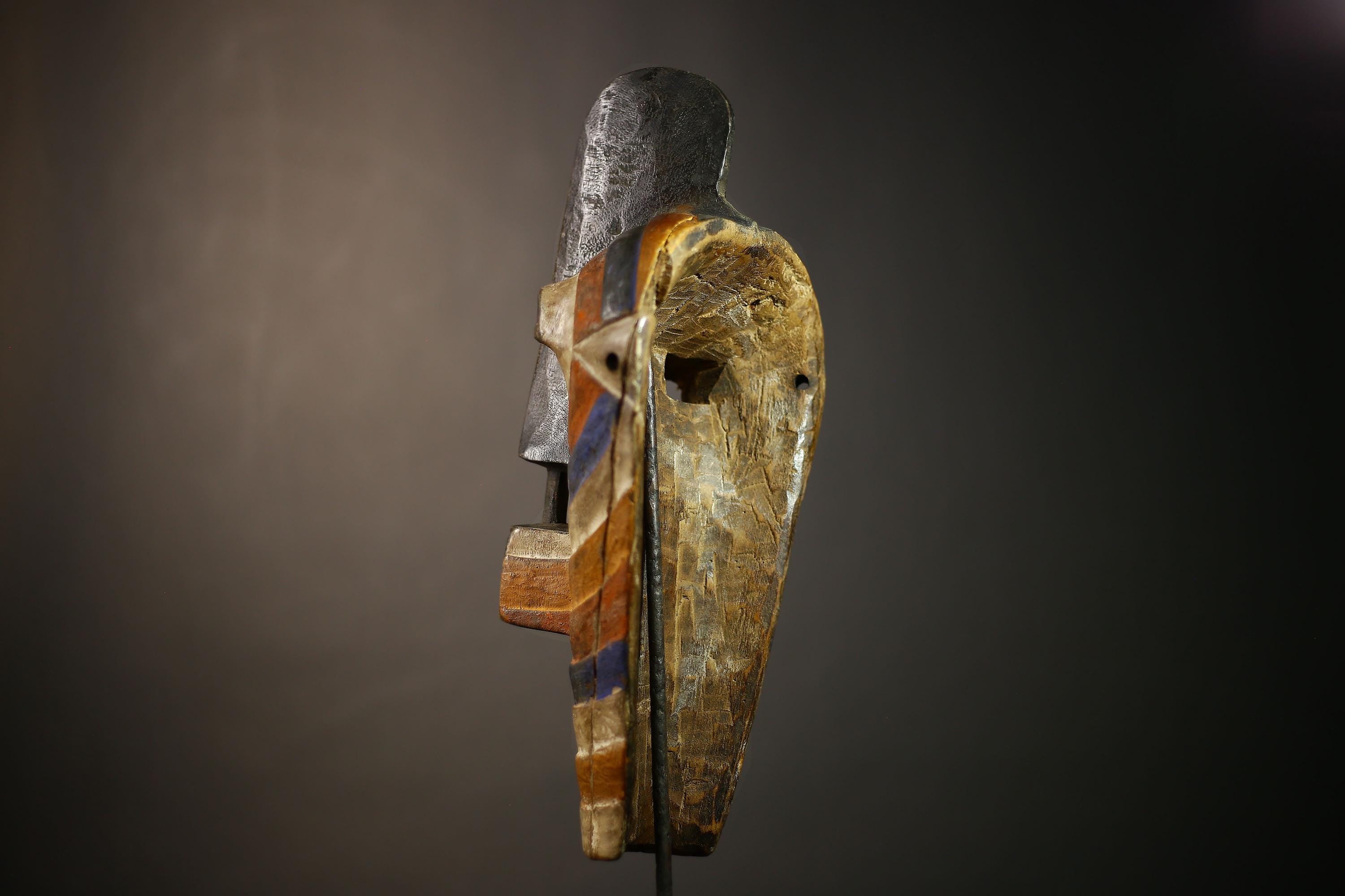 African Mask Handcrafted | Songye Wooden Art | Unique Tribal Wall Decor | Home Accent Piece | Ethnic Gift for Collectors-G4621