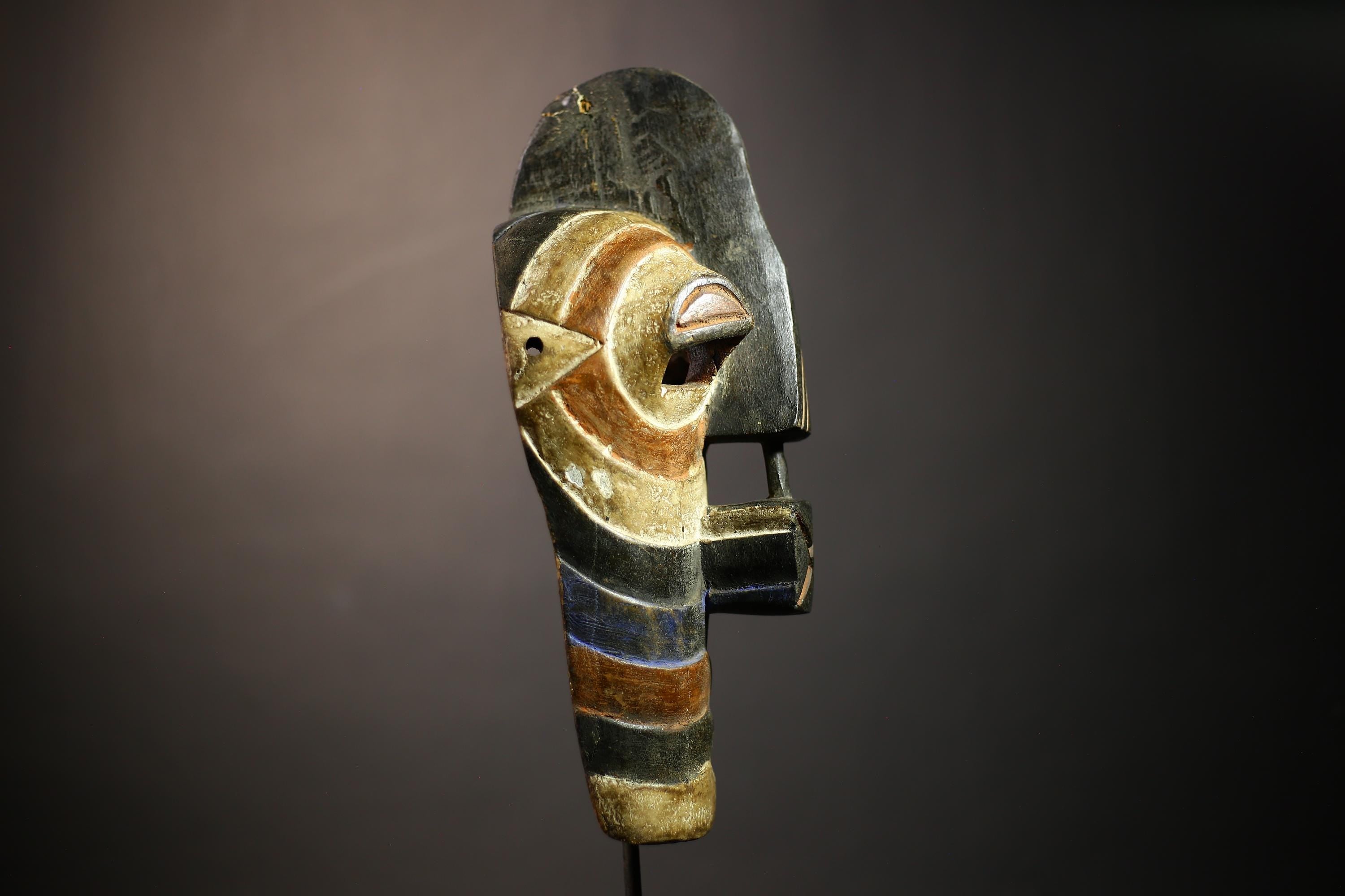 African Mask Decor | Gabonese Spirit Art | Puno Guro Wall Accent | Vintage African Theme -G4644