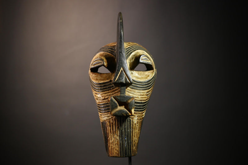 African Songye Mask Art | Unique Wooden Ethnic Decor | Handcrafted Home Accent | Congo Cultural Artifact | Art for Collectors-G4644