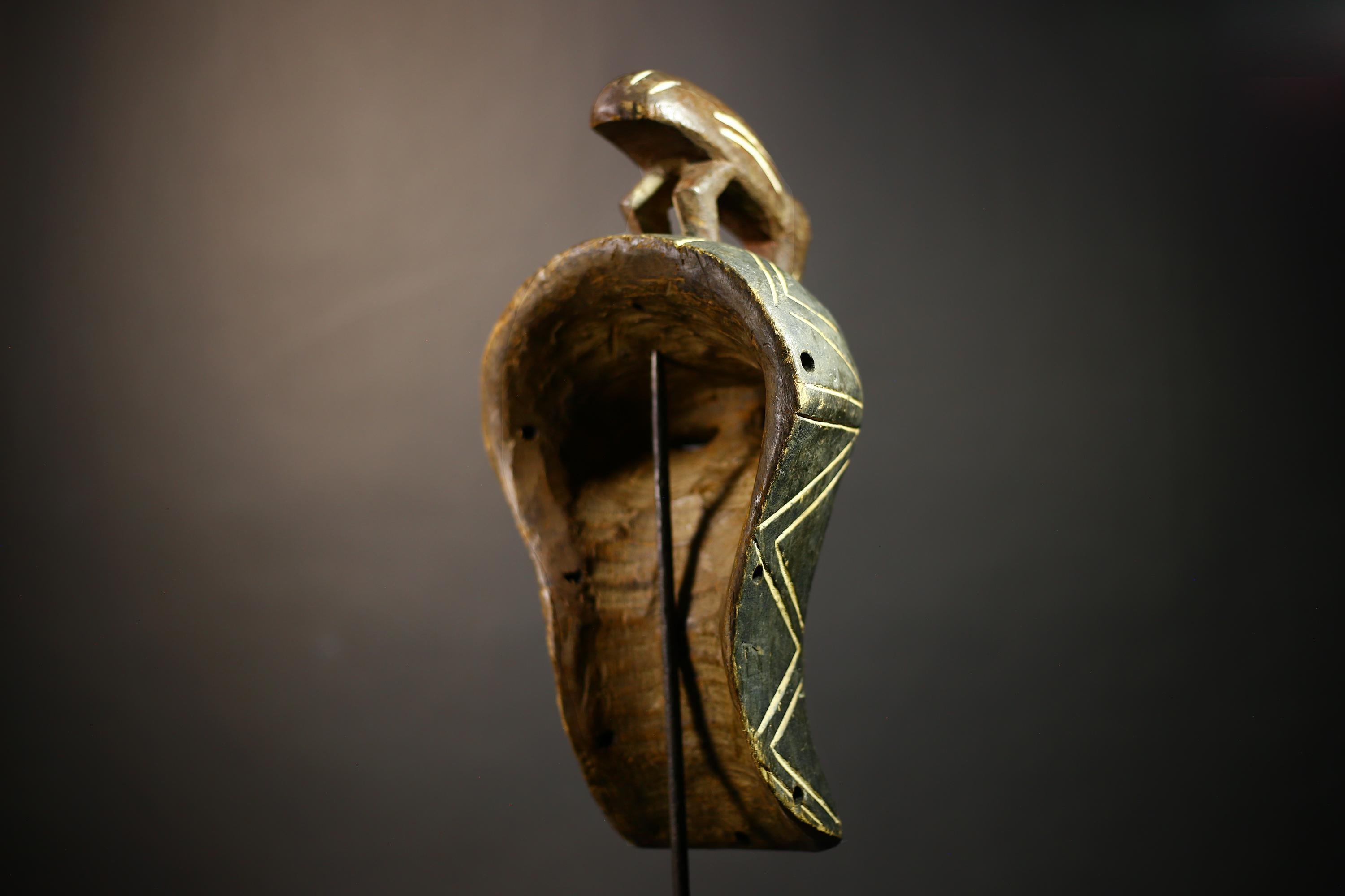 African Songye Mask Art | Unique Congo Tribal Wooden Wall Decor | Ethnic Home Accent | Handcrafted Cultural Decor Piece-G4642