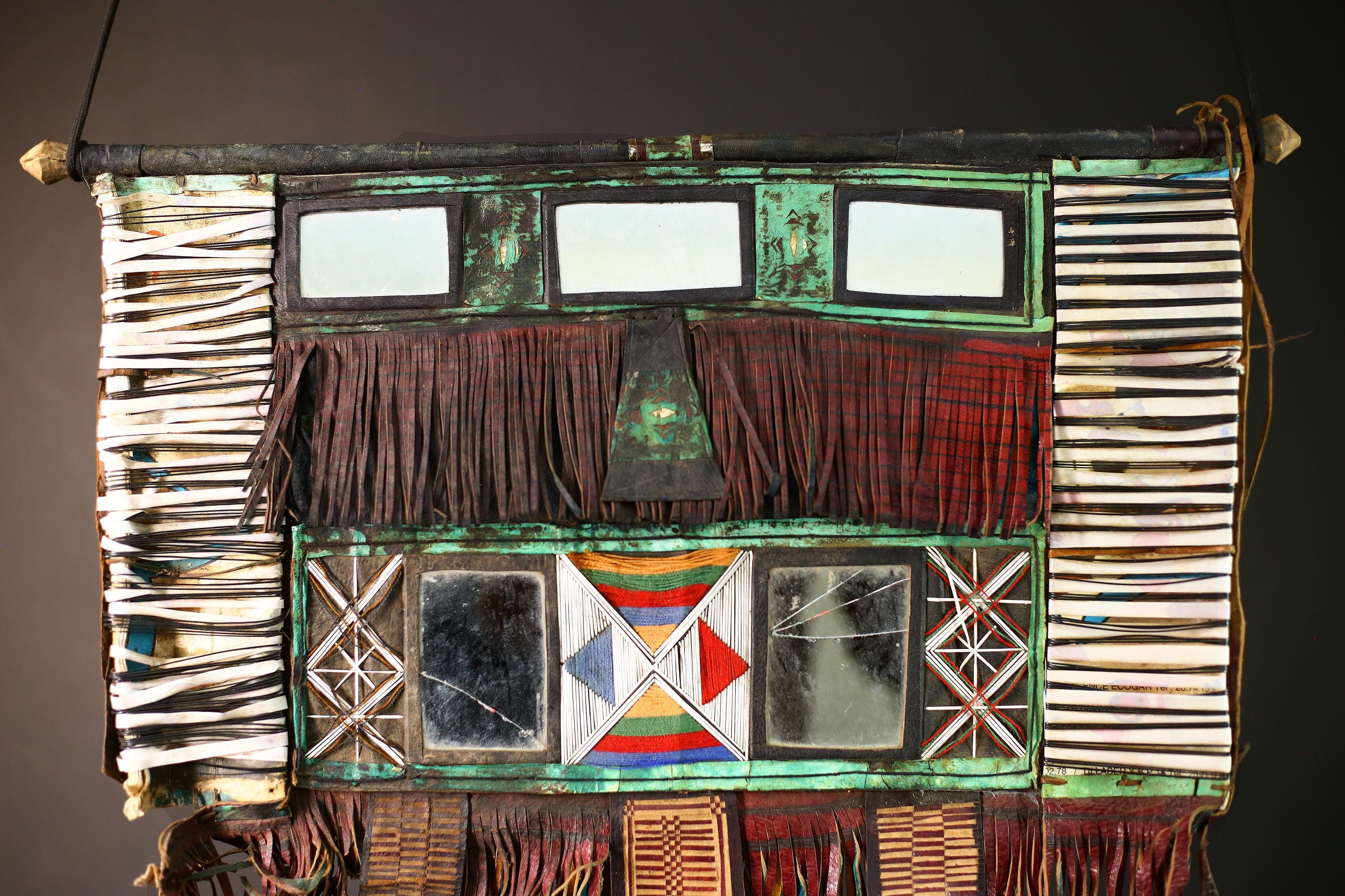 African Tuareg Tent Panel Art | Vintage Nomadic Tribal Decor | Unique Collectible Home Accent | Ethnic Wall Hanging Craft | Style-G4639