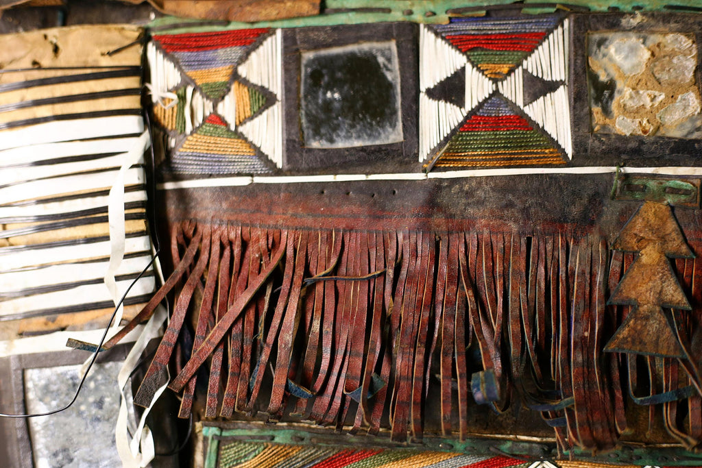 African Taureg Tent Panel | Authentic Tribal Art | Handcrafted Collectible | Unique Home Decor | Folk Art Masterpiece-G4640