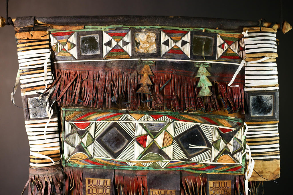 African Taureg Tent Panel | Authentic Tribal Art | Handcrafted Collectible | Unique Home Decor | Folk Art Masterpiece-G4640
