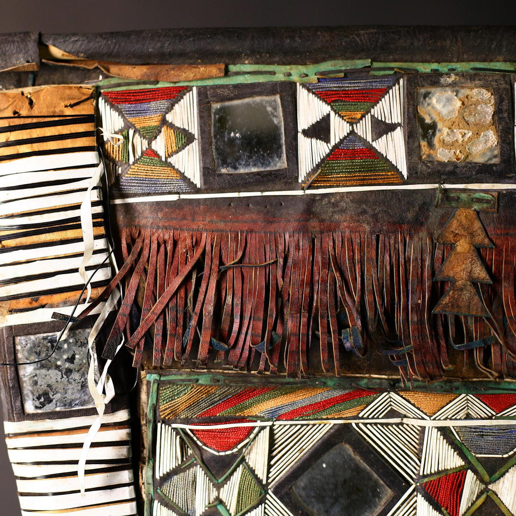 African Taureg Tent Panel | Authentic Tribal Art | Handcrafted Collectible | Unique Home Decor | Folk Art Masterpiece-G4640