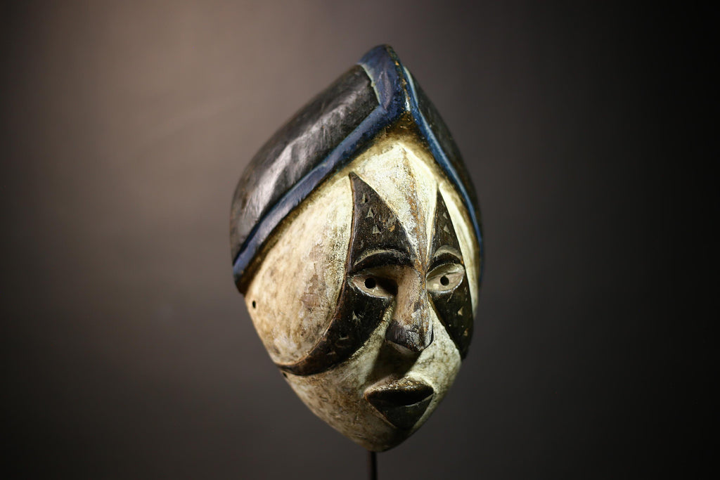 African Face Mask Art | Galoa Tribe Gabon | Decorative Wall Mask | Handcrafted Tribal Collectible | Unique Gabonese Decor | Mask-G4646