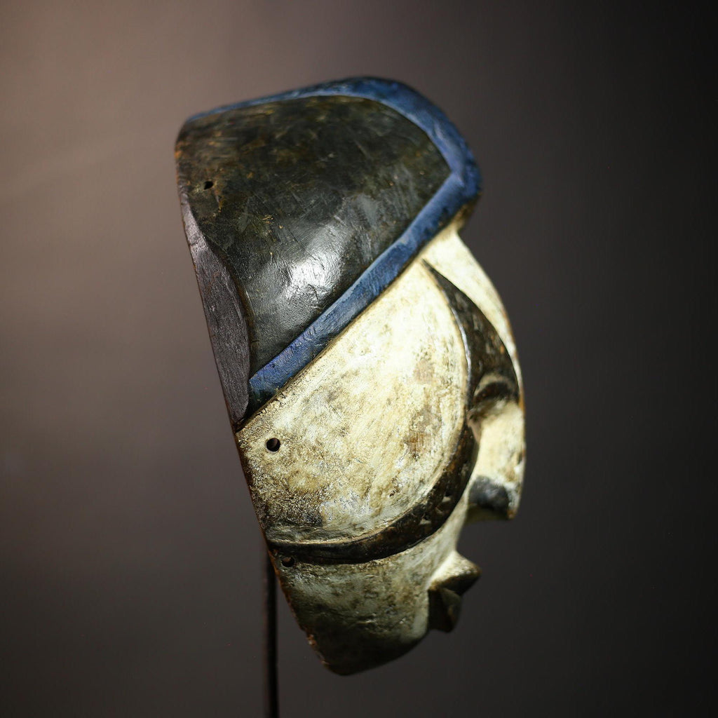 African Face Mask Art | Galoa Tribe Gabon | Decorative Wall Mask | Handcrafted Tribal Collectible | Unique Gabonese Decor | Mask-G4646