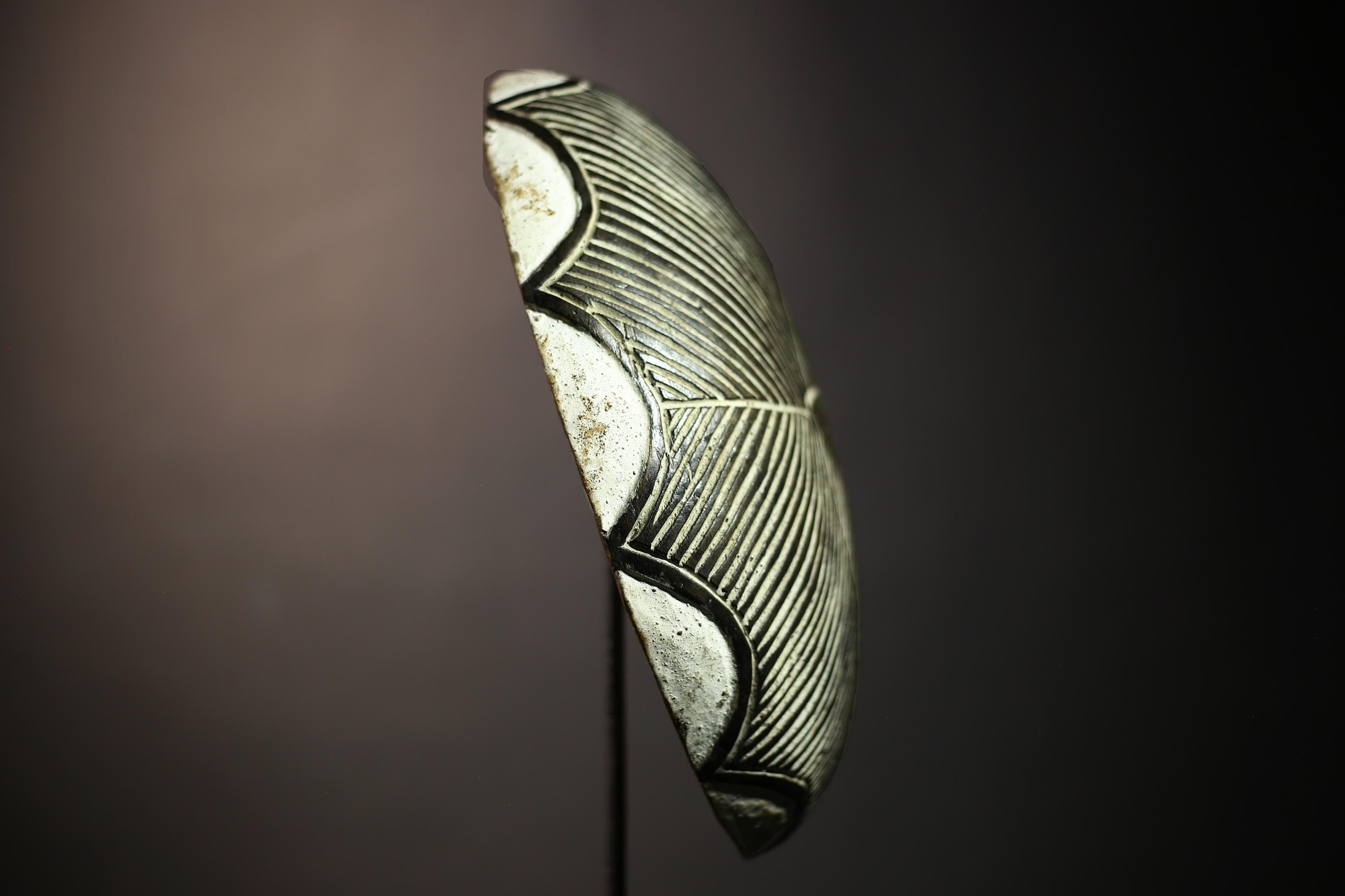 African Antique Mask Wooden Shields | Vintage Bamileke Tribe Art | Authentic Cultural Decor Piece | Handcrafted Wall Accent-G4659