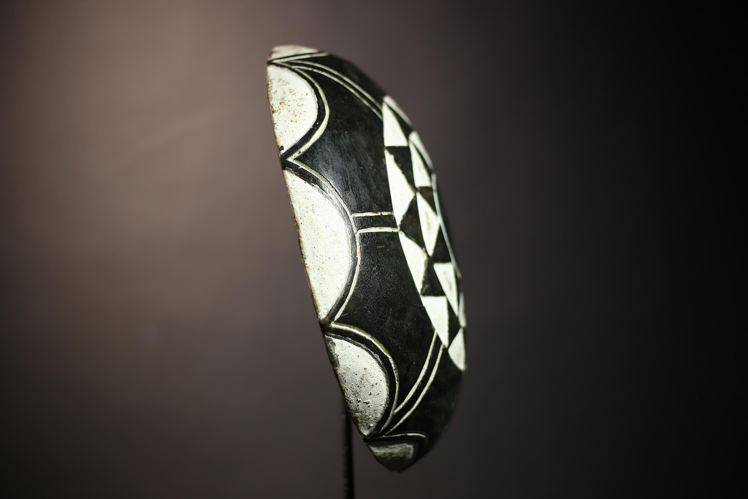 African Shield Antique | Tribal Face Shields Art | Vintage Songye Collection | Authentic Cultural Decor | Handcrafted Wall Piece-G4658