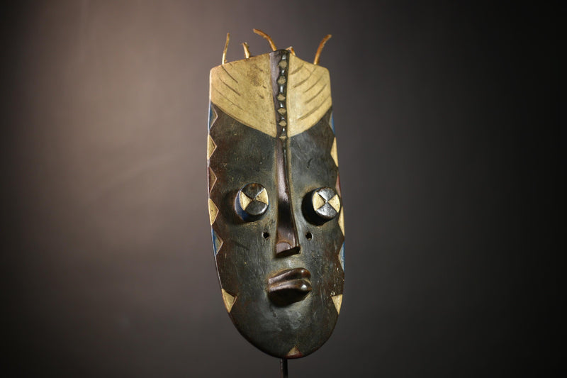 African Grebo Mask | Hand Carved Wall Art | Unique Cultural Decor | Collector's Ethnic Artwork | Stunning Home Accent-G4651