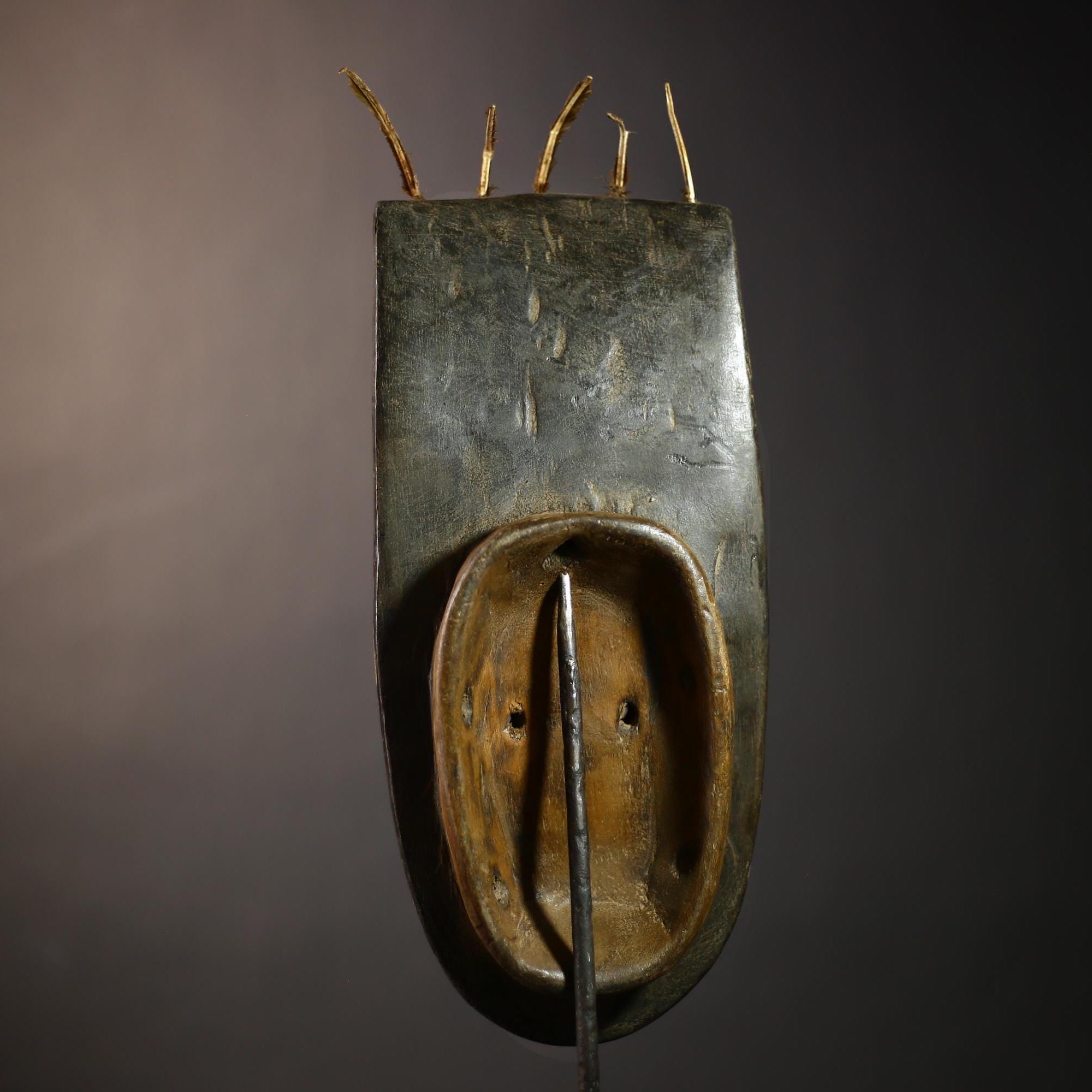 African Grebo Mask | Hand Carved Wall Art | Unique Cultural Decor | Collector's Ethnic Artwork | Stunning Home Accent-G4651