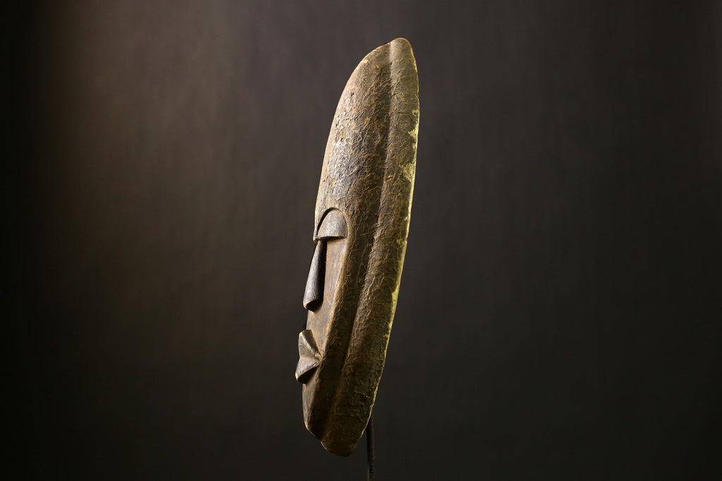 African Fang Mask Nigil Tribal Art | Unique Wall Hanging Decor | Handcrafted Wooden Face | Authentic Home Accent Piece-7547