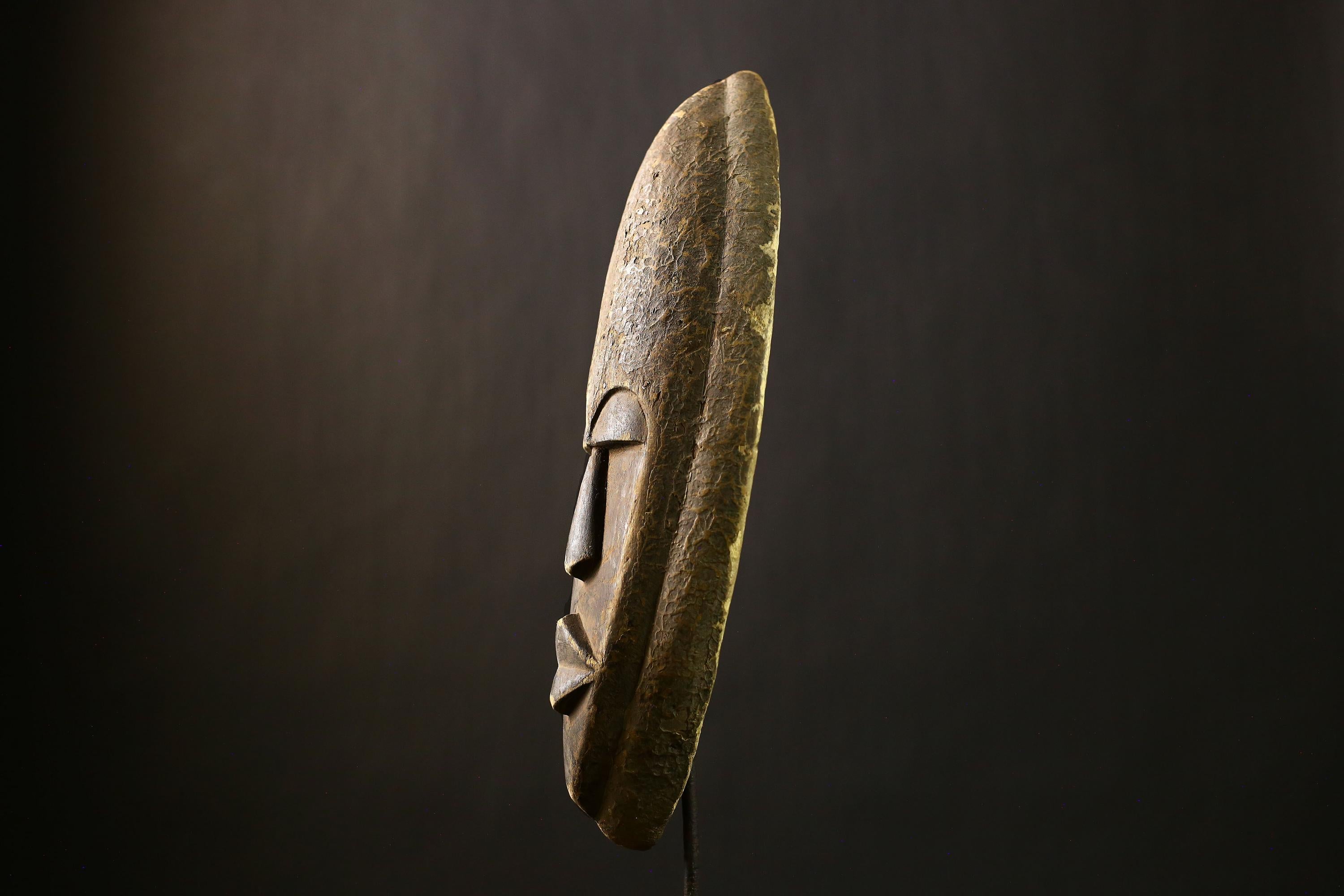 African Fang Mask Nigil Tribal Art | Unique Wall Hanging Decor | Handcrafted Wooden Face | Authentic Home Accent Piece-7547