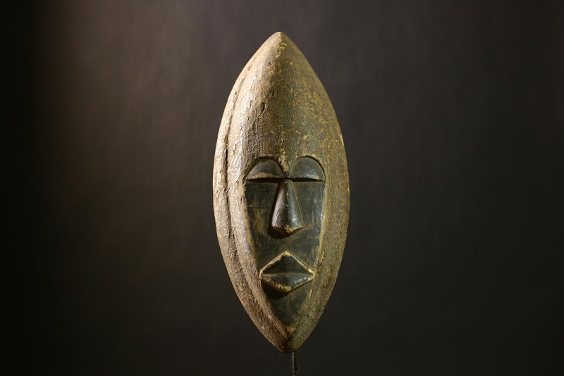 African Fang Mask Nigil Tribal Art | Unique Wall Hanging Decor | Handcrafted Wooden Face | Authentic Home Accent Piece-7547