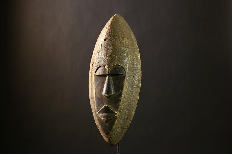 African Fang Mask Nigil Tribal Art | Unique Wall Hanging Decor | Handcrafted Wooden Face | Authentic Home Accent Piece-7547