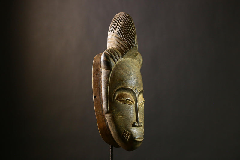 Handmade African Baule Mask | Carved Wood Tribal Art | Unique Wall Decor | Collectible Ethnic Mask | Artisan Crafted Decor | Art -7520