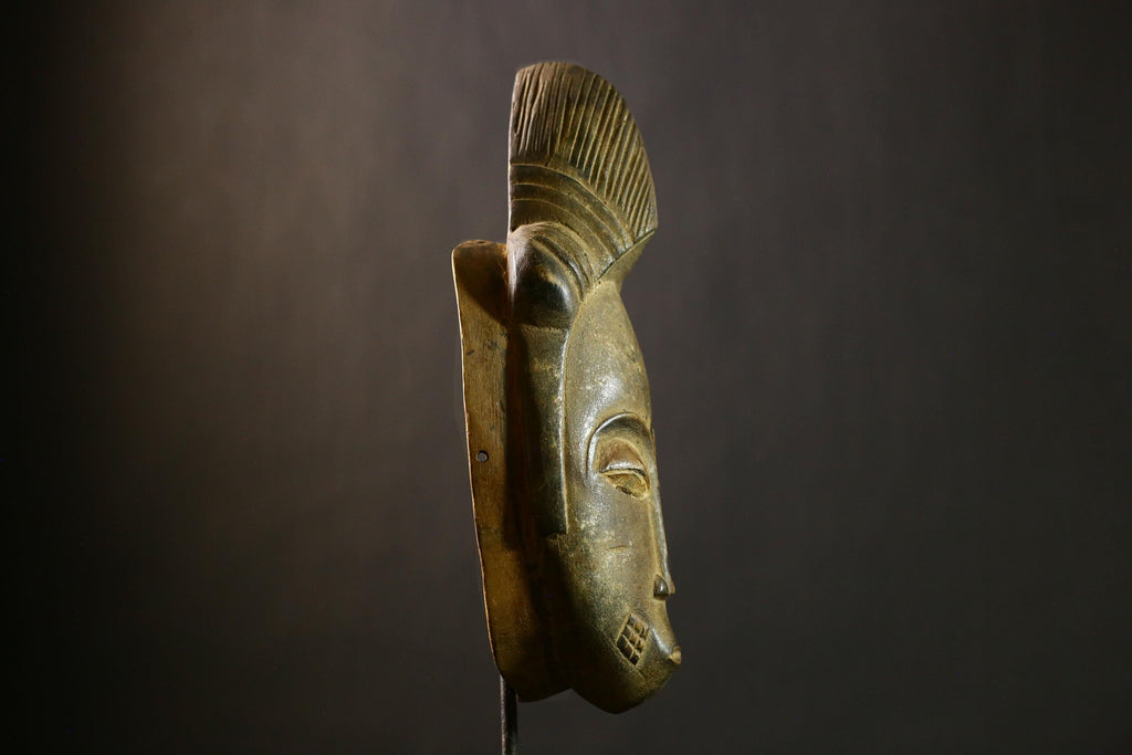 Handmade African Baule Mask | Carved Wood Tribal Art | Unique Wall Decor | Collectible Ethnic Mask | Artisan Crafted Decor | Art -7520