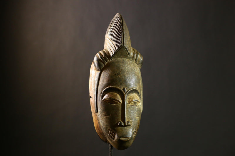 Handmade African Baule Mask | Carved Wood Tribal Art | Unique Wall Decor | Collectible Ethnic Mask | Artisan Crafted Decor | Art -7520