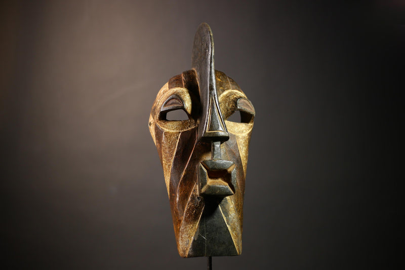 African Tribal Mask | Kifwebe Wood Art | Unique Decor | Songye Design | Handcrafted Artisan Piece | Home Decoration-G4661