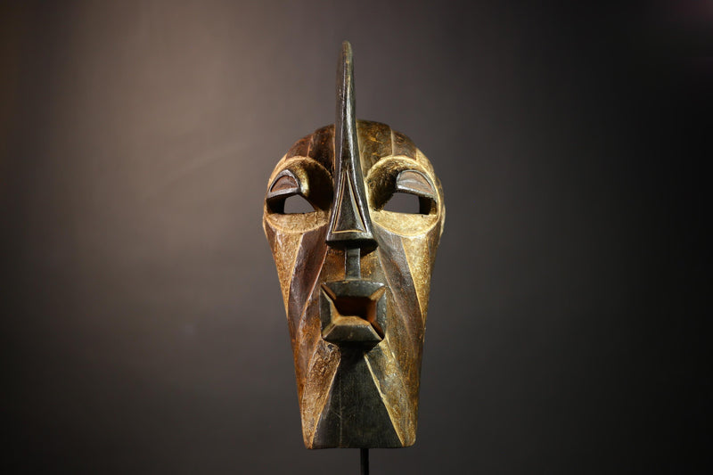 African Tribal Mask | Kifwebe Wood Art | Unique Decor | Songye Design | Handcrafted Artisan Piece | Home Decoration-G4661