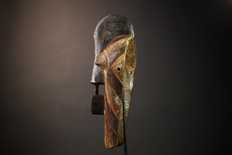 African Tribal Mask | Kifwebe Wood Art | Unique Decor | Songye Design | Handcrafted Artisan Piece | Home Decoration-G4661